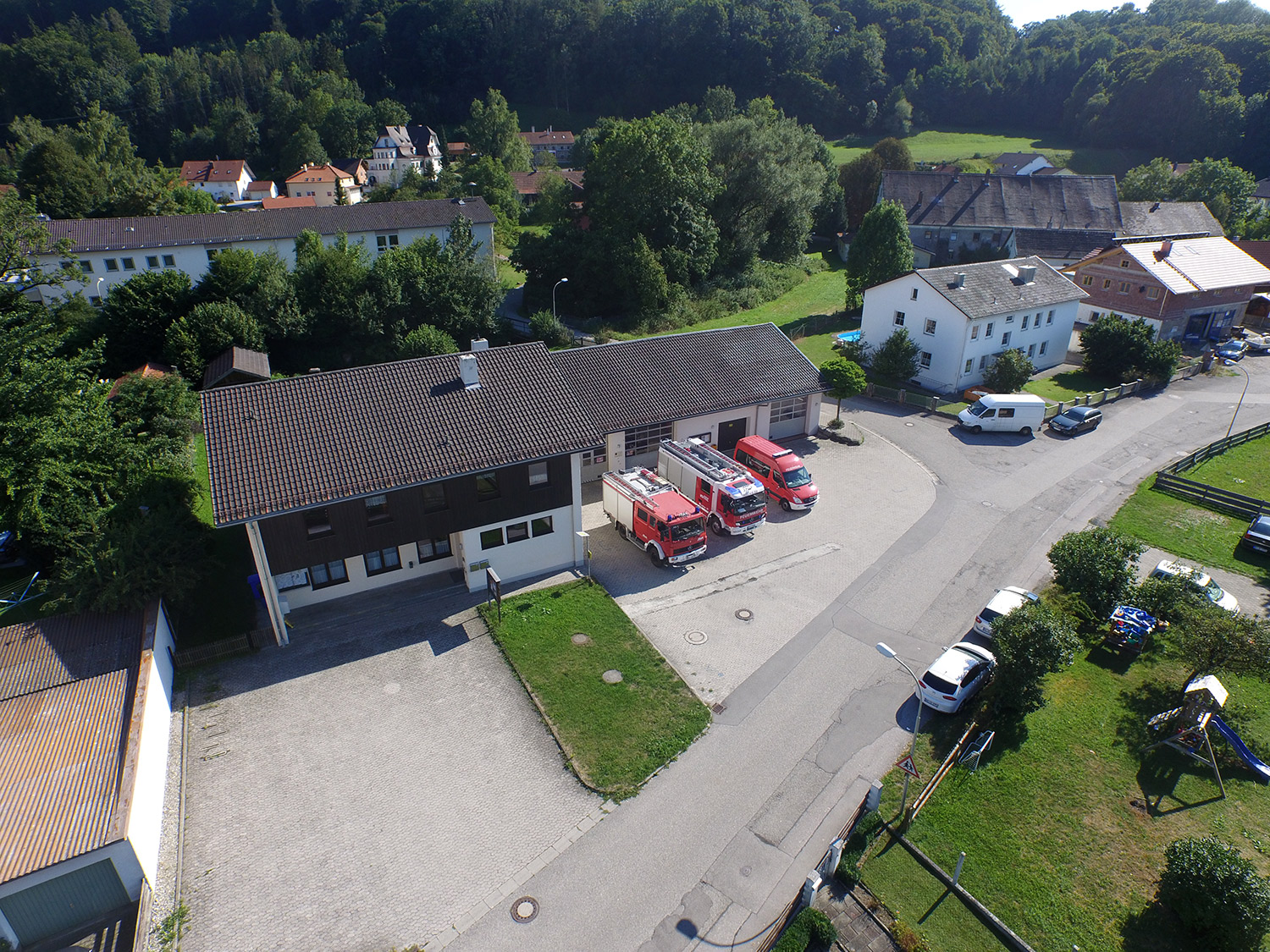 luftbild Freiwillige Feuerwehr Wald an der Alz